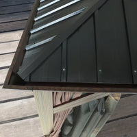 10 Ft. X 12 Ft. Wood Grain Aluminum Gazebo Galvanized Steel Double Top Roof with Curtains and Textilene Netting