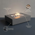 Concrete Fire Pit Table - Rectangular