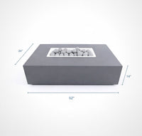 Concrete Fire Pit Table - Rectangular