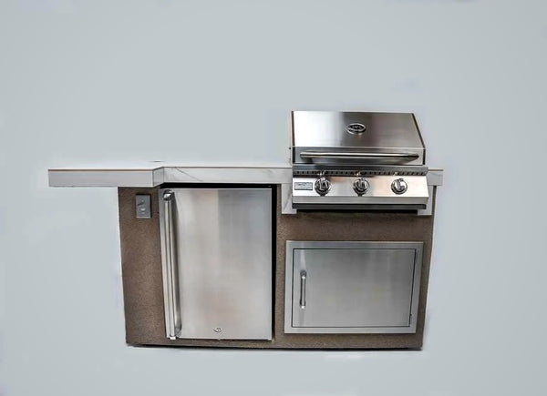 KoKoMo Mini Maui 6' Outdoor Kitchen Island – Compact BBQ Station with Seating