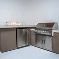 KoKoMo Outdoor Kitchen Island with Fire Feature – 7'6" x 9'