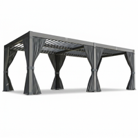10X12/12X20Ft Louvered Pergola, Waterproof Roof All Weather Rust-Resistant Gazebo for Backyard Patio — Studio Shot
